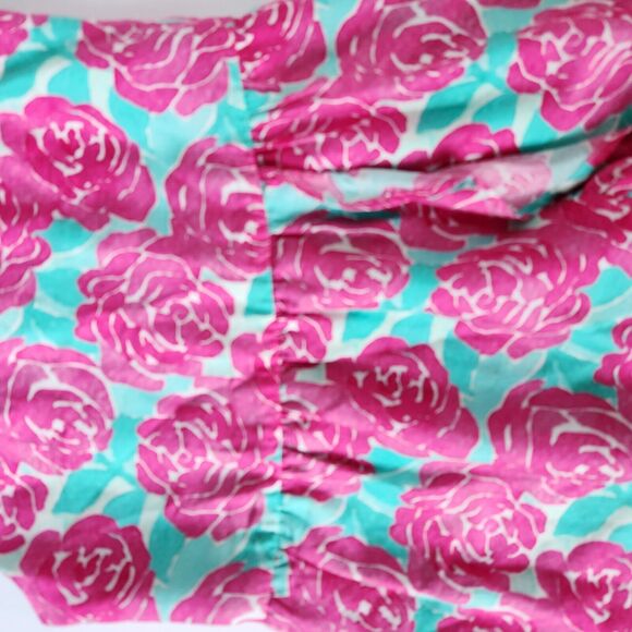 Vineyard Vines Girls Kentucky Derby Silk Blend Dress Painted Roses Size 6 - Picture 8 of 8